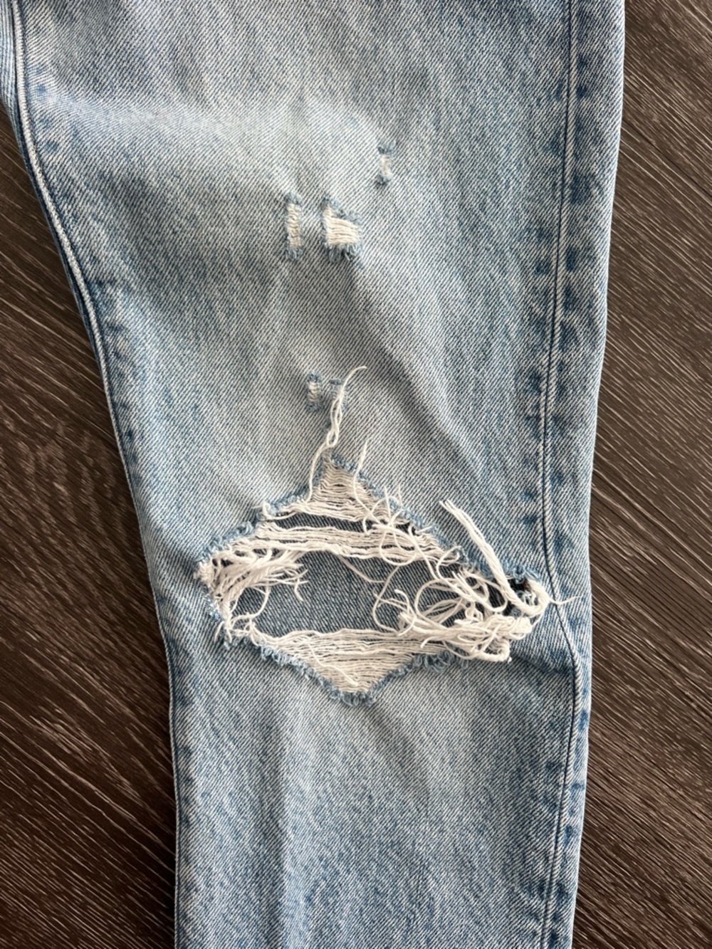 Levi's Premium Distressed 501 S Skinny Big E High-Rise Jeans - Picture 6 of 14